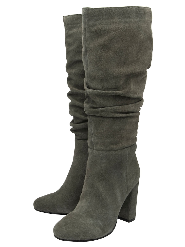 Ravel Grey Suede Knee High Boots - Image 2 of 4