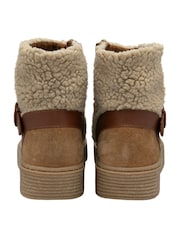 Ravel Brown Suede Flat Ankle Boots - Image 3 of 4