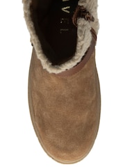 Ravel Brown Suede Flat Ankle Boots - Image 4 of 4