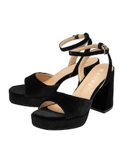Ravel Black Block Heel Sandals - Image 2 of 4