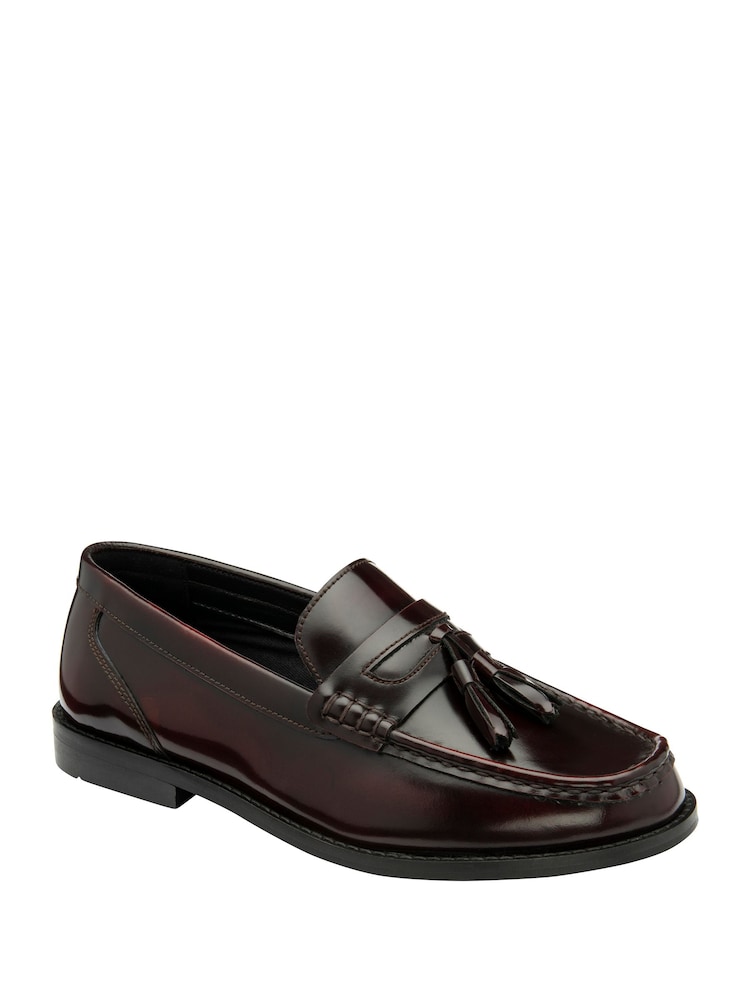 Ravel Red Leather Loafers - Image 1 of 4