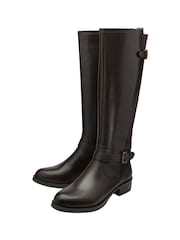 Ravel Brown Chrome Leather Knee-High Boots - Image 2 of 4