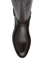 Ravel Brown Chrome Leather Knee-High Boots - Image 4 of 4