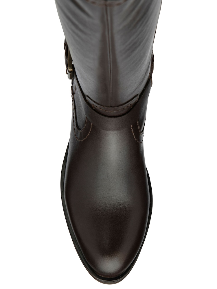Ravel Brown Chrome Leather Knee-High Boots - Image 4 of 4