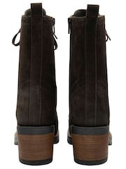 Ravel Brown Suede Zip-Up Mid-Calf Boots - Image 3 of 4