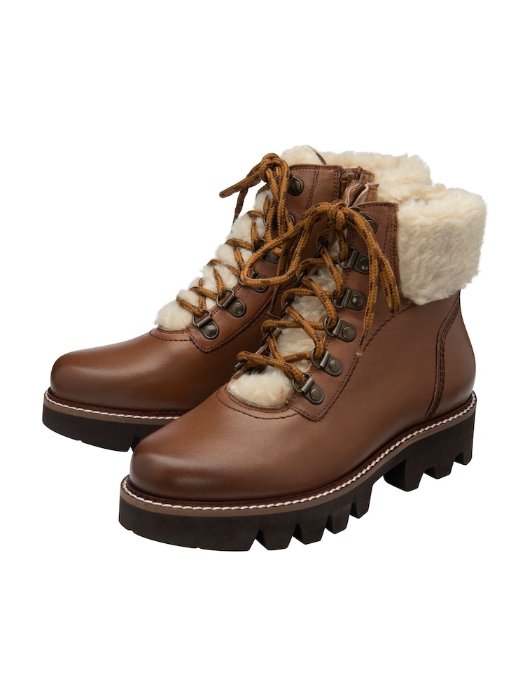 Ravel Brown Leather Zip Up Ankle Boots - Image 2 of 4 Ravel Brown Leather Zip Up Ankle Boots - Image 2 of 4