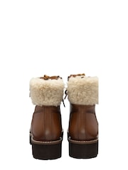 Ravel Brown Leather Zip Up Ankle Boots - Image 3 of 4