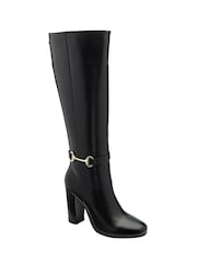 Ravel Black Leather Knee High Boots - Image 2 of 5