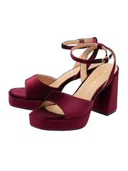 Ravel Red Block Heel Sandals - Image 2 of 4