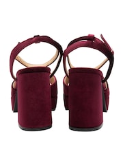 Ravel Red Block Heel Sandals - Image 3 of 4