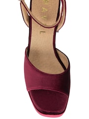 Ravel Red Block Heel Sandals - Image 4 of 4
