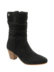 Ravel Black Suede Mid-Calf Boots - Image 1 of 4
