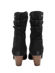 Ravel Black Suede Mid-Calf Boots - Image 3 of 4