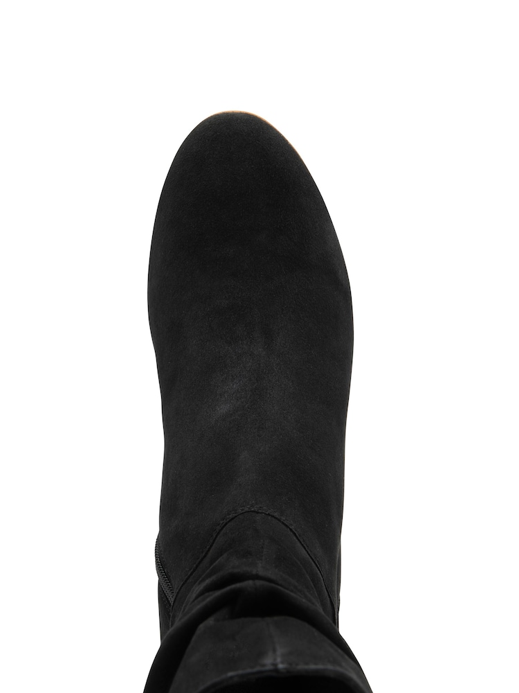 Ravel Black Suede Mid-Calf Boots - Image 4 of 4