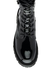 Ravel Black Patent Zip-up Ankle Boots - Image 4 of 4