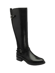 Ravel Black Ground Leather Knee-High Boots - Image 1 of 4