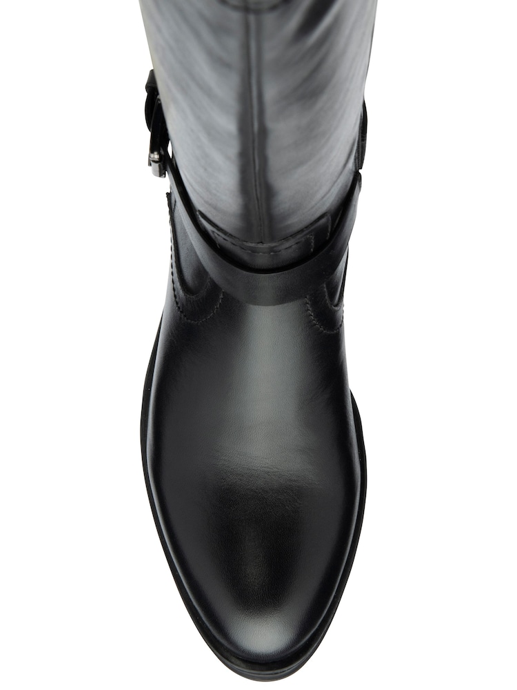 Ravel Black Ground Leather Knee-High Boots - Image 4 of 4