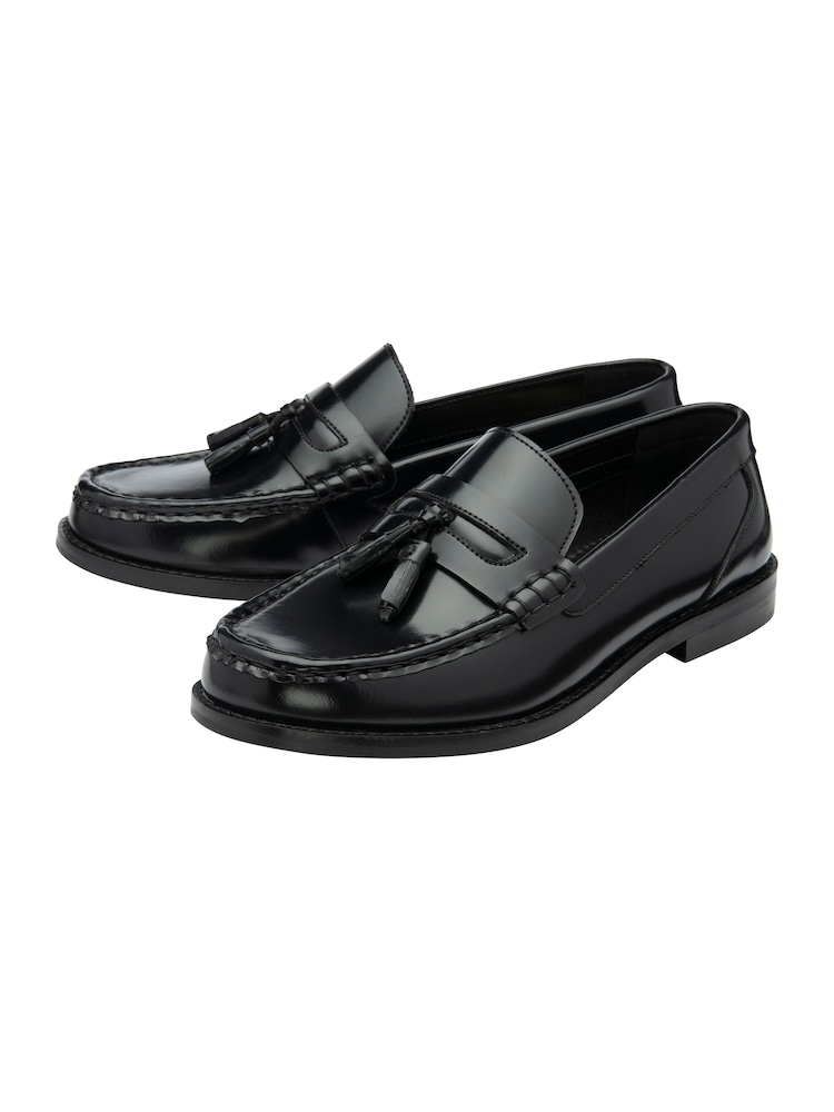 Ravel Black Leather Loafers - Image 2 of 4