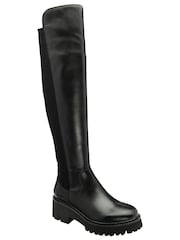 Ravel Black Leather Knee-High Boots - Image 1 of 3