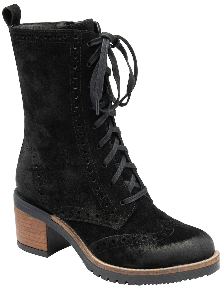Ravel Black Suede Zip-Up Mid-Calf Boots - Image 1 of 5 Ravel Black Suede Zip-Up Mid-Calf Boots - Image 1 of 5
