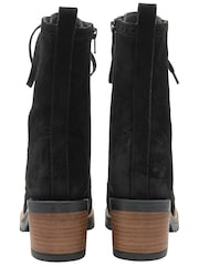 Ravel Black Suede Zip-Up Mid-Calf Boots - Image 4 of 5