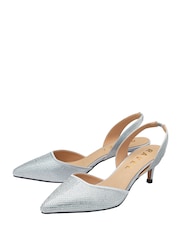 Plateado - Zapatos con tira trasera y strass de Ravel - Imagen 2 de 4