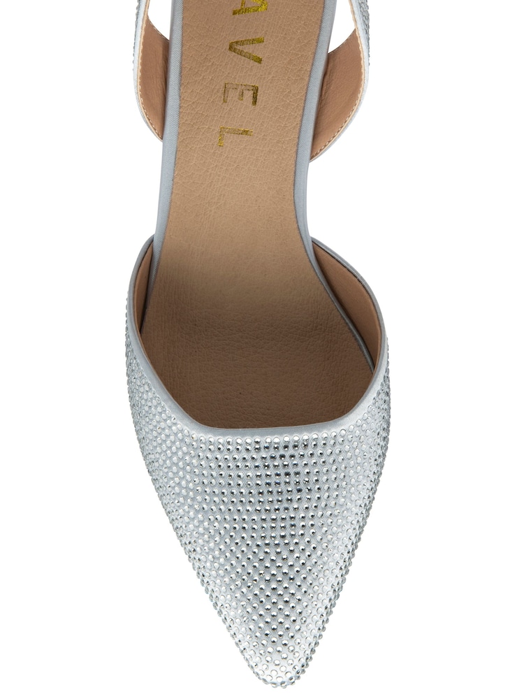 Plateado - Zapatos con tira trasera y strass de Ravel - Imagen 4 de 4