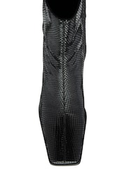 Ravel Black Snake Effect Print Leather Ankle Boots - Image 4 of 4
