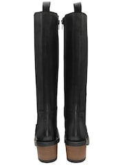 Ravel Black Leather Knee High Boots - Image 3 of 4