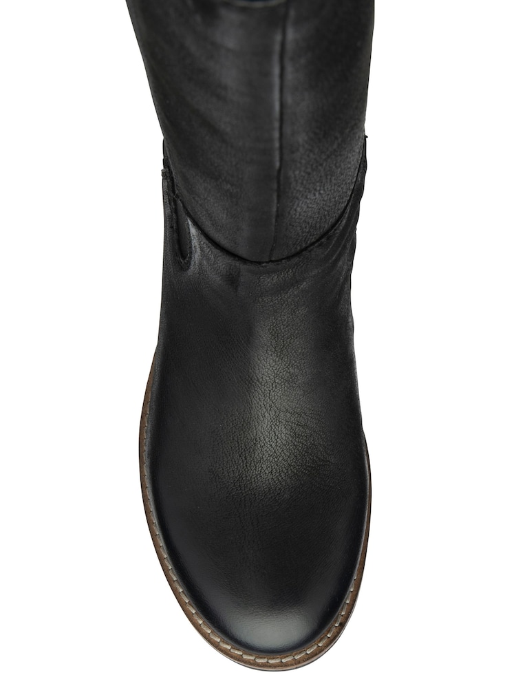 Ravel Black Leather Knee High Boots - Image 4 of 4