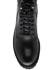 Ravel Black Leather Zip Up Ankle Boots - Image 4 of 4