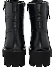 Ravel Black Leather Zip Up Ankle Boots - Image 2 of 5