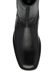 Ravel Black Leather Zip-Up Mid-Calf Boots - Image 4 of 4