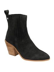 Ravel Black Suede Pull-On Ankle Boots - Image 1 of 4