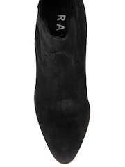 Ravel Black Suede Pull-On Ankle Boots - Image 4 of 4