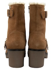 Ravel Brown Suede Zip-Up Ankle Boots - Image 3 of 4