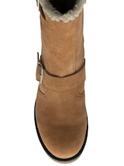 Ravel Brown Suede Zip-Up Ankle Boots - Image 4 of 4