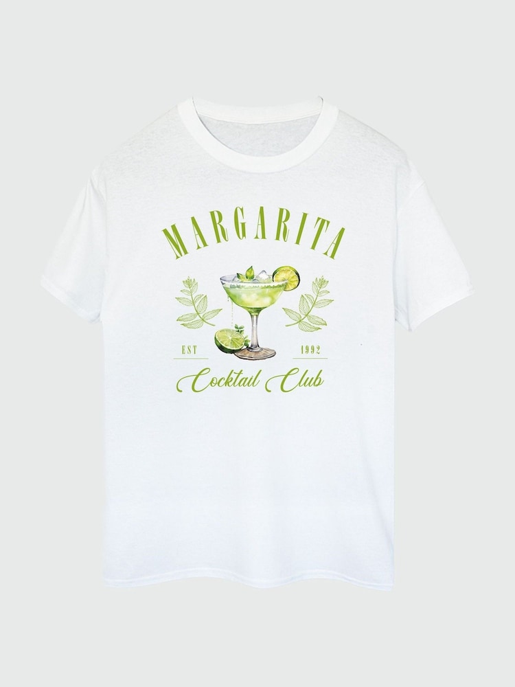 Brands In White Margarita Cocktail Club 100% Cotton T-Shirt - Image 2 of 3 Brands In White Margarita Cocktail Club 100% Cotton T-Shirt - Image 2 of 3