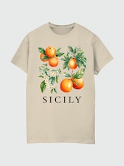 Brands In Natural Women Boyfriend Fit Sicily 100% Cotton T-Shirt - Image 2 of 3