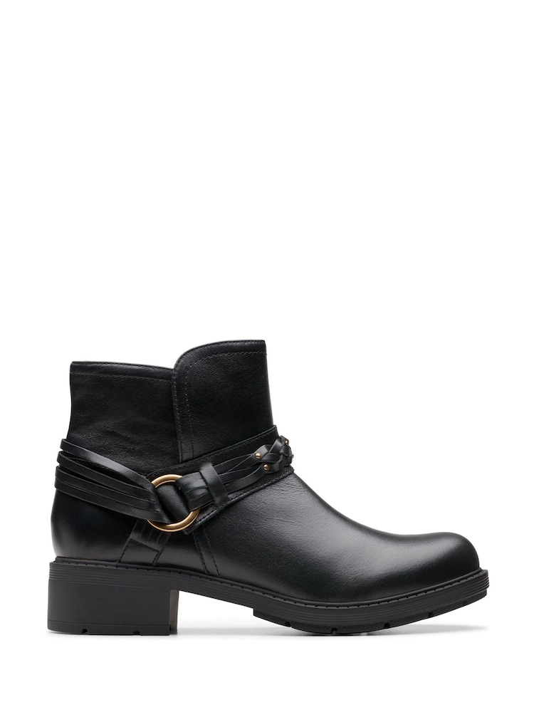Clarks Black Mushroom Oily Hearth Kaylie Boots - Image 1 of 7