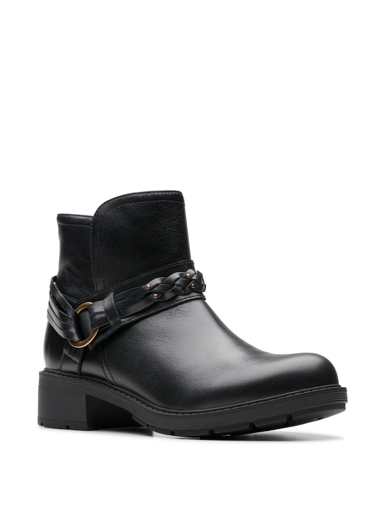 Svart - Clarks Sveppabrúnt Oily Hearth Kaylie Stígvél - Image 3 of 7