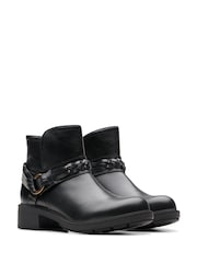 Clarks Black Mushroom Oily Hearth Kaylie Boots - Image 4 of 7