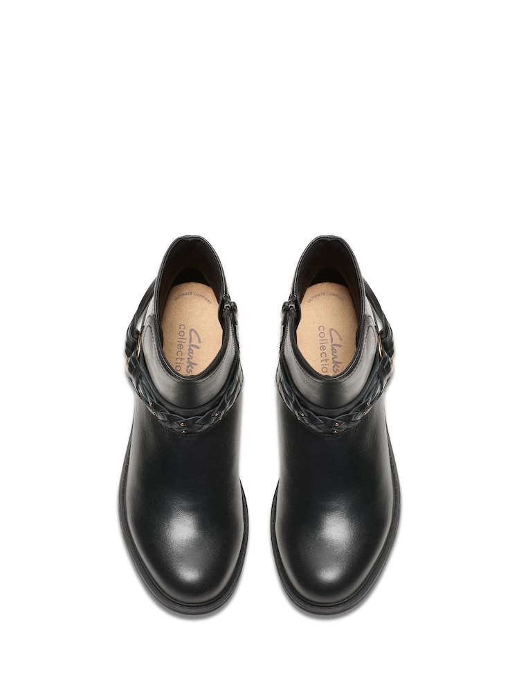 Svart - Clarks Sveppabrúnt Oily Hearth Kaylie Stígvél - Image 5 of 7