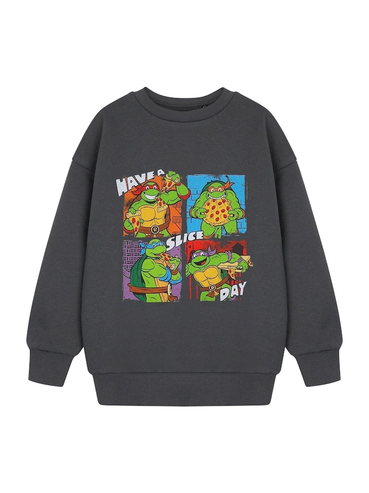 Vanilla Underground Grey Boys Teenage Mutant Ninja Turtles Licensed 100% Cotton Sweatshirt - Image 1 of 6
