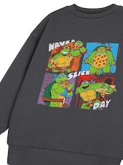 Vanilla Underground Grey Boys Teenage Mutant Ninja Turtles Licensed 100% Cotton Sweatshirt - Image 5 of 6