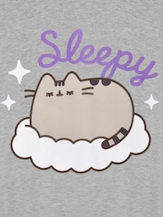 Vanilla Underground Grey Womens Pusheen Licensed 100% Cotton T-Shirt Night Dress - Image 4 of 6