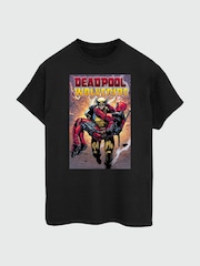 Brands In Black Mens Deadpool and Wolverine Poster 100% Cotton T-Shirt - Image 1 of 3