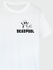 Brands In White Mens Deadpool and Wolverine Cartoon 100% Cotton T-Shirt - Image 2 of 3