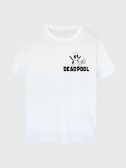 Brands In White Mens Deadpool and Wolverine Cartoon 100% Cotton T-Shirt - Image 3 of 3