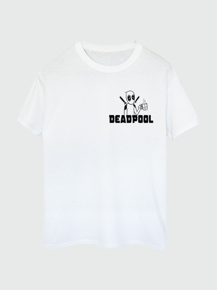 Brands In White Mens Deadpool and Wolverine Cartoon 100% Cotton T-Shirt - Image 3 of 3